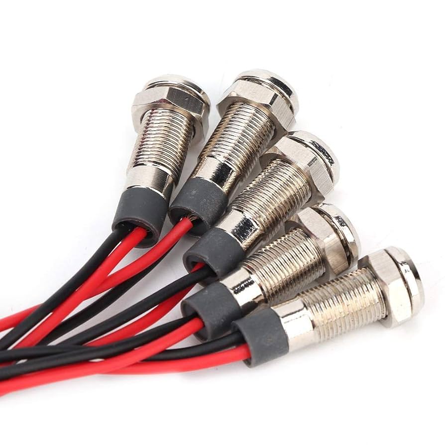 LED 1W 紅、青、白、黄緑など ダイナミックダイオードの丸いLEDライト,事前に配線済み,水の